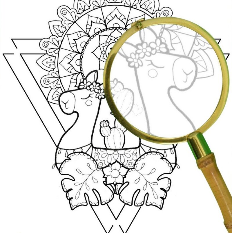 Llamazing Trinity coloring page by LinTu.studio